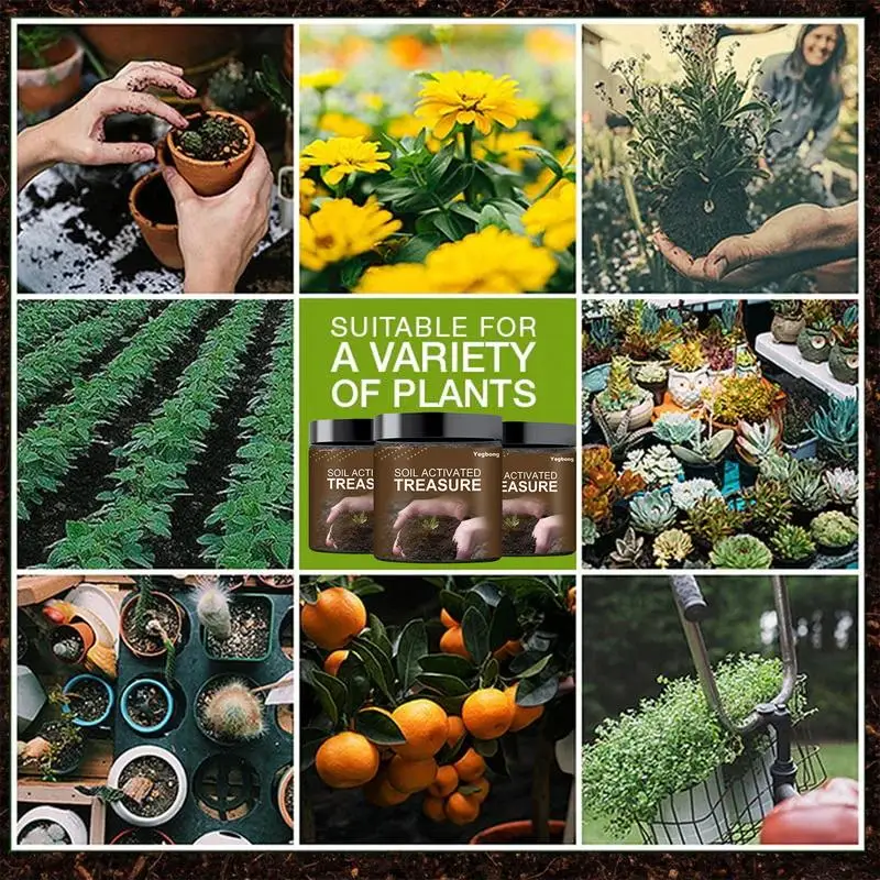 Soil Activator Plants Growing Fertilizer Soil Carbon Sequestration Mineral Potassium Humate Garden Bed Raised Nutrient Supplies, soil activator