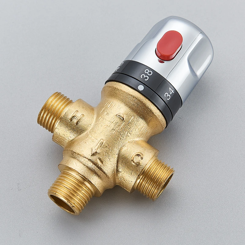 Thermostatic Mixing Valve Thermostatic 38 Connector G1/2 Ceramic Cartridges Tap Control Mixing Water Temperature Control Valve Bathroom Accessories