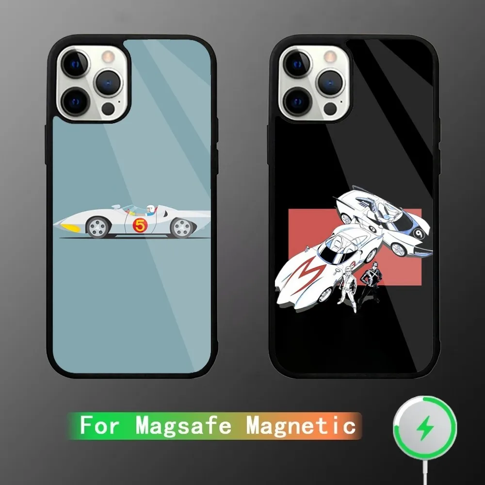 Чехол для телефона Speed Racer Mach FIVE для iPhone 15,14,13,12,11,Plus,Pro,Max Mini Magsafe, магнитная Беспроводная зарядка