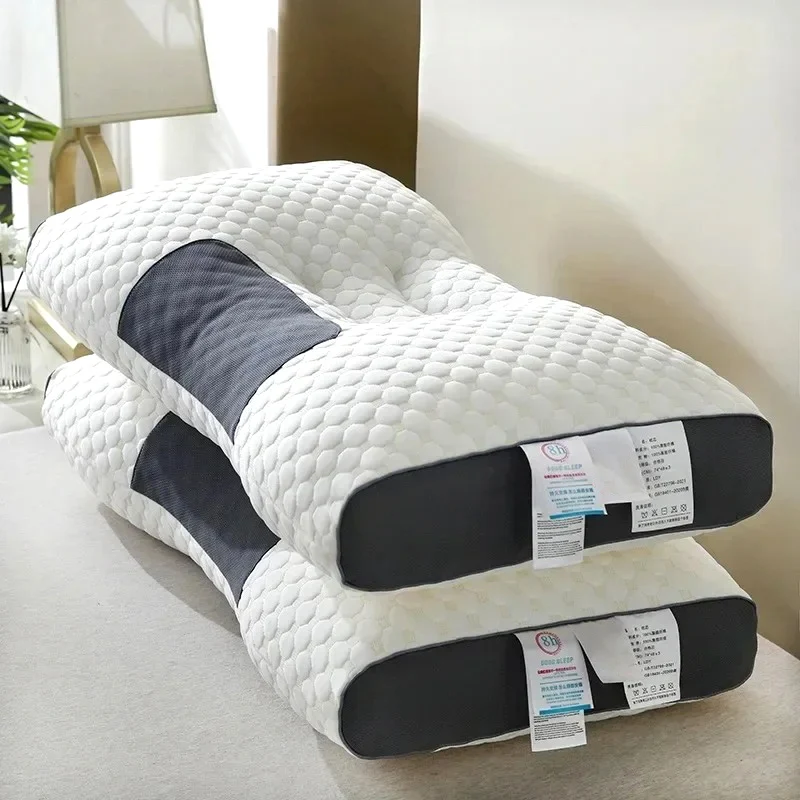 Enhanced Neck Support Pillow with Soybean Fiber and SPA Massage Features