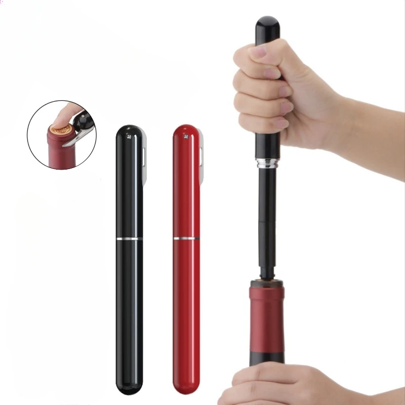 Air Pump Wine Opener Pen Shape Portable Can Bottle Openers Kitchen Tools Bar Accessories Gadget Safe Foil Cutter Bottle Stopper