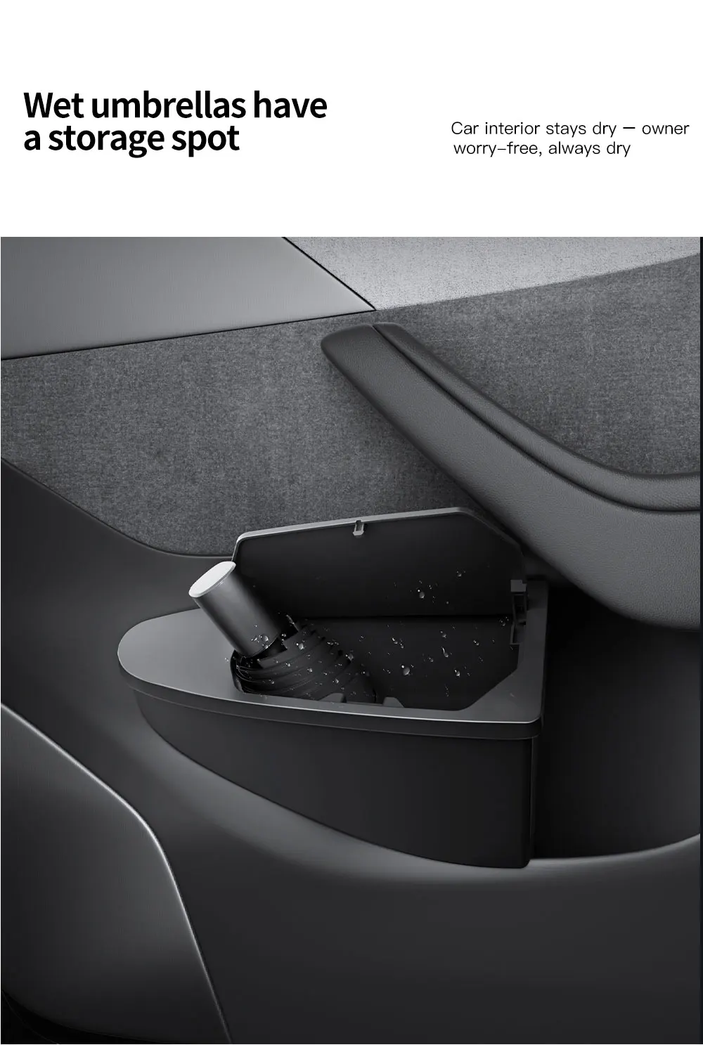 For Tesla Model 3 Y Highland Juniper ABS Car Door Trash Can Storage Box Waterpr