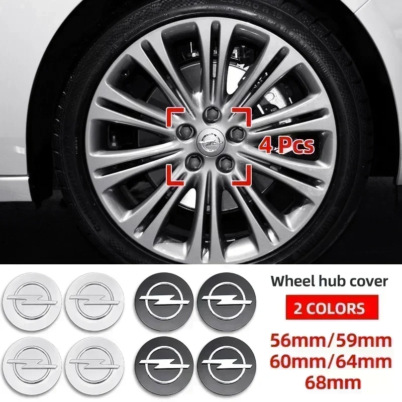 4pcs 56mm 59mm 60mm 64mm 68mm Wheel Center Caps for Opel Insignia Astra J H G F Corsa Zafira Tigra