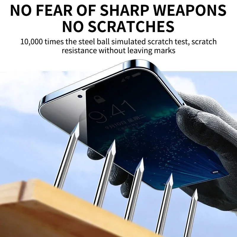 4-Pack Full Coverage Privacy Screen Protector - Anti-Spy Tempered Glass