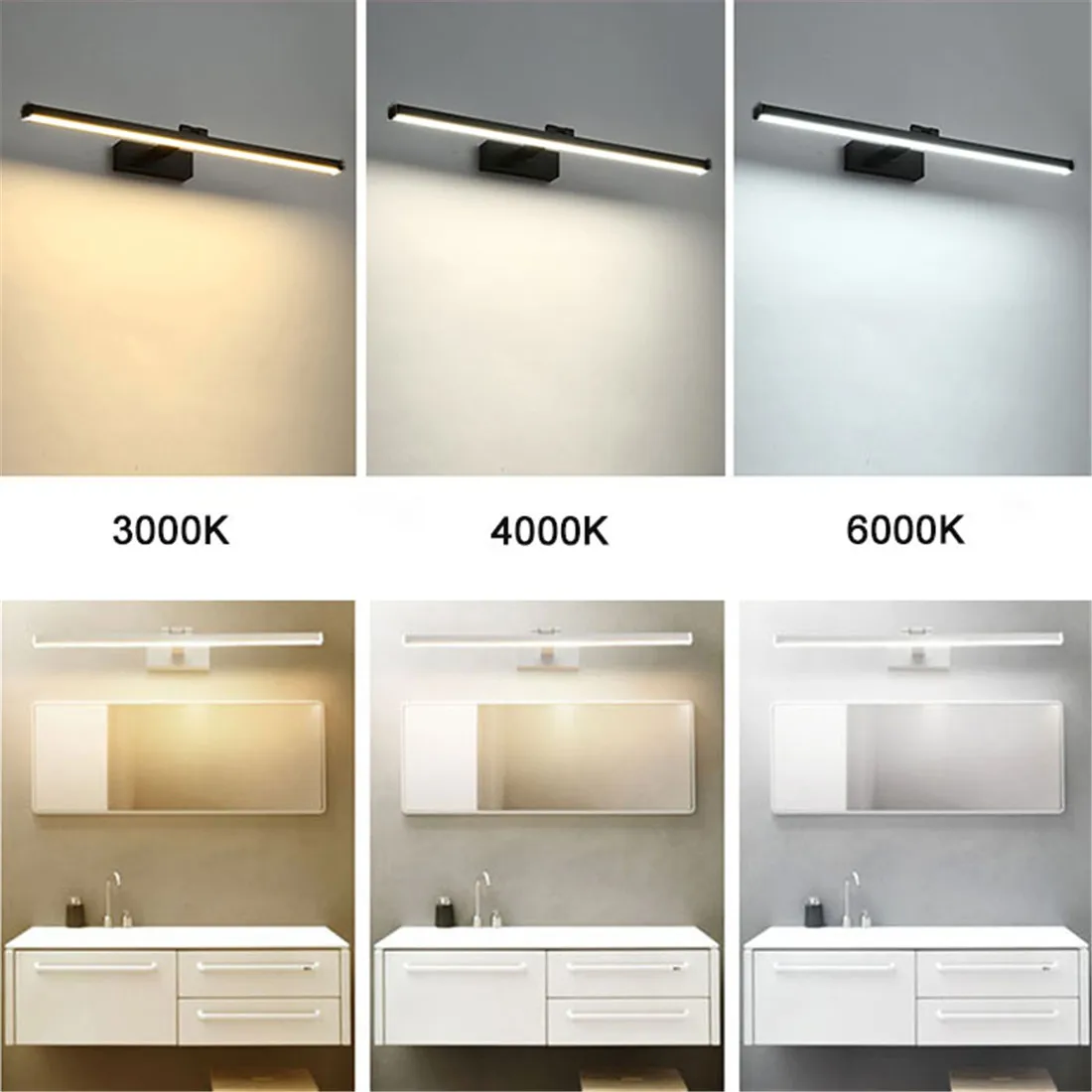 LED Wall Lamp Bathroom Mirror Light Waterproof Modern Acrylic AC85-265V L40cm L60cm L70cm L90cm L110cm led wall lamp,wall sconces light,wall lamp