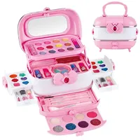 Kids Makeup Kit For Girls Princess Real Washable Pretend Play Cosmetic Set Toys With Mirror Non Toxic Safe Birthday Gifts M714 1