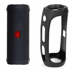 Premium Silicone Protective Cover for Portable Bluetooth Speaker (Black)