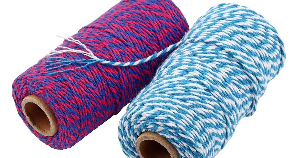 Description Picture 5 of item10yards 2mm 100% Cotton Rope Colorful Three-color Twisted String Cotton Cords Thread For Home Decor Handmade Christmas DIY Gift