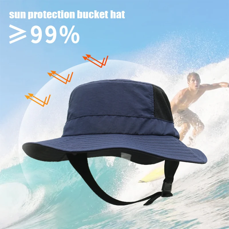 Trendy breathable fisherman hat men and women wide-eaves outdoor sunshade  beach hiking adventure fishing surfing bucket hat