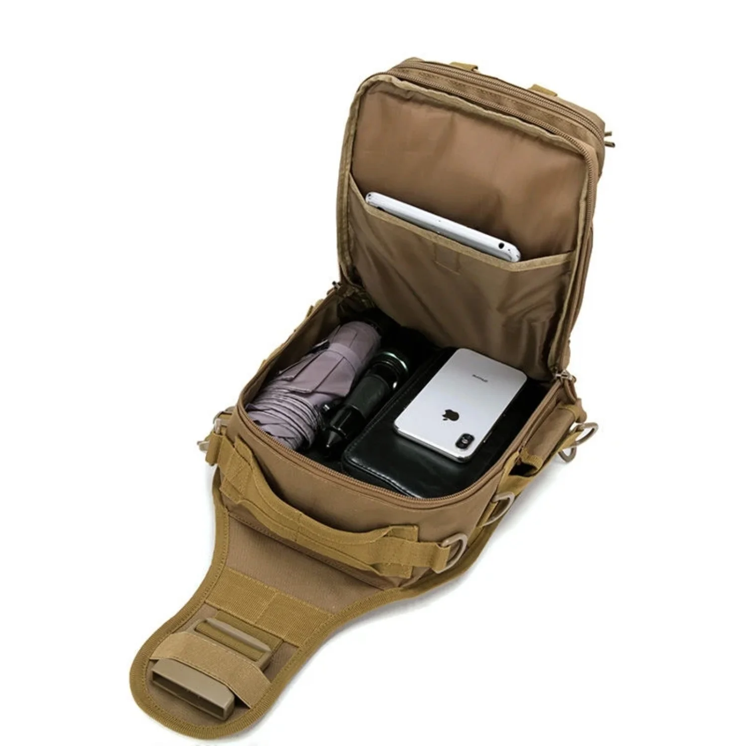 Outdoor Chest Men Fishing Tackle Multifunction Sling Single Shoulder Bags Camping Hiking Hunting Tactical Handbag