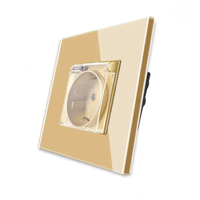 cristal luz dourada toque interruptor impermeavel melhoria home 02