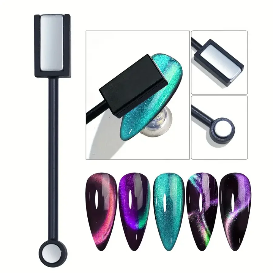 Cat Eye Magnet For Nails 8pcs Double-Head Nail Magnet Design Tool Gel Nail Polish Pen Art Stick magnetic nail art tools cat eye nail tool magnetic nail tools magnetic nail pen