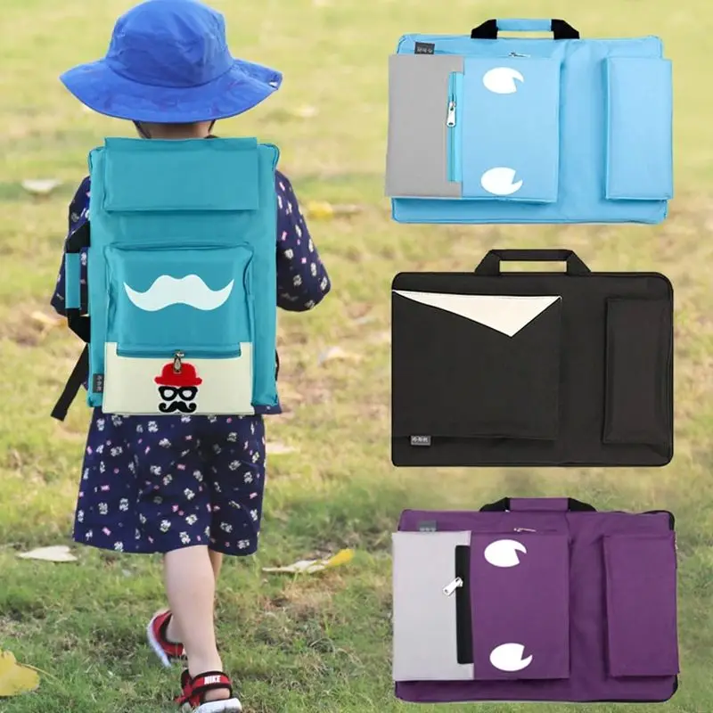 Fashion Cute Drawing Set Art Bag A3 Sketch Pad/Drawing Kit 8K Art School Bag Painting Bags For Kids porta completos