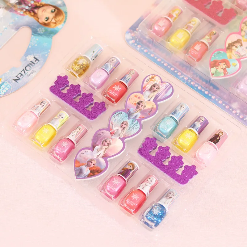 Disney Kids Frozen Nail Polish Baby Girl Elsa Princess Makeup Toy Nail Set