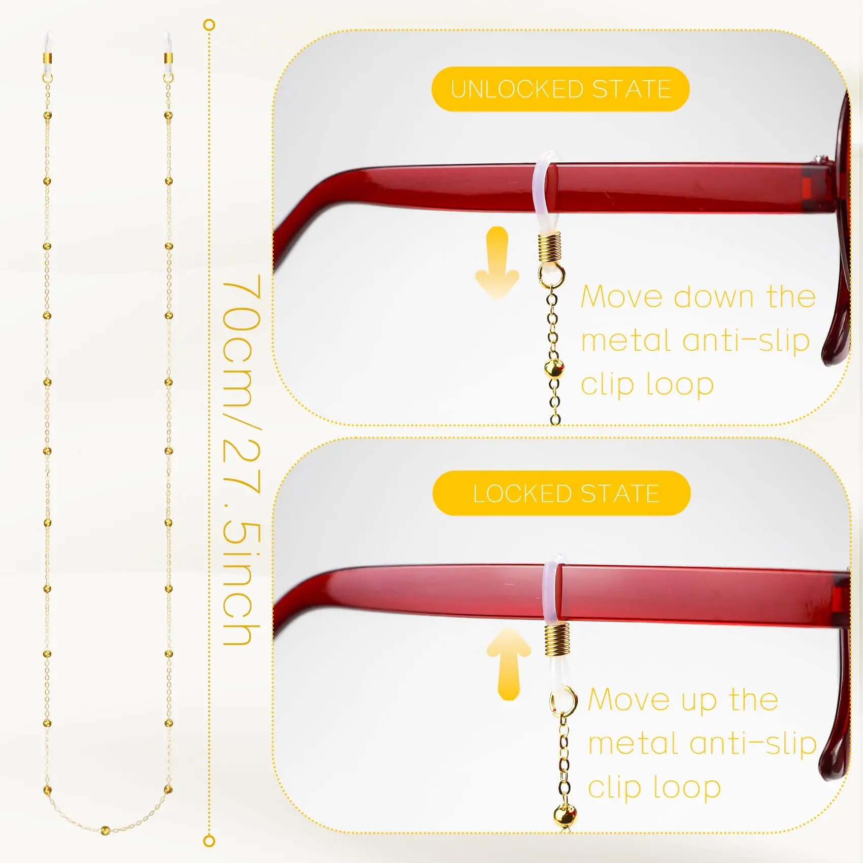 1Pc 패션 안경 체인 여성용 선글라스 체인 Antislip Neck Chain Eyewear Lanyards 목걸이 스트랩 로프 액세서리