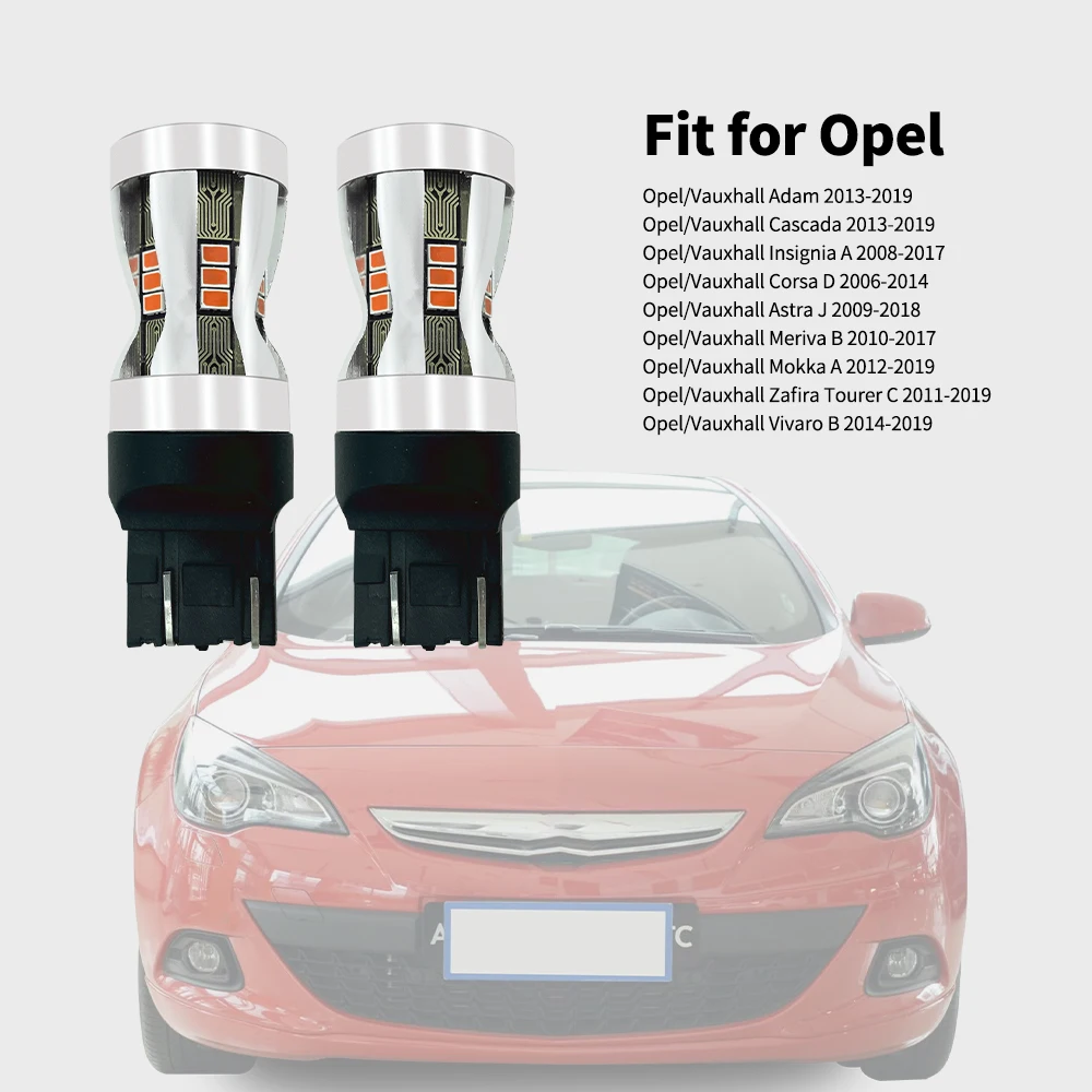 Daytime Running Light W21/5W 7443 2pcs LED Lamp DRL For Opel Adam