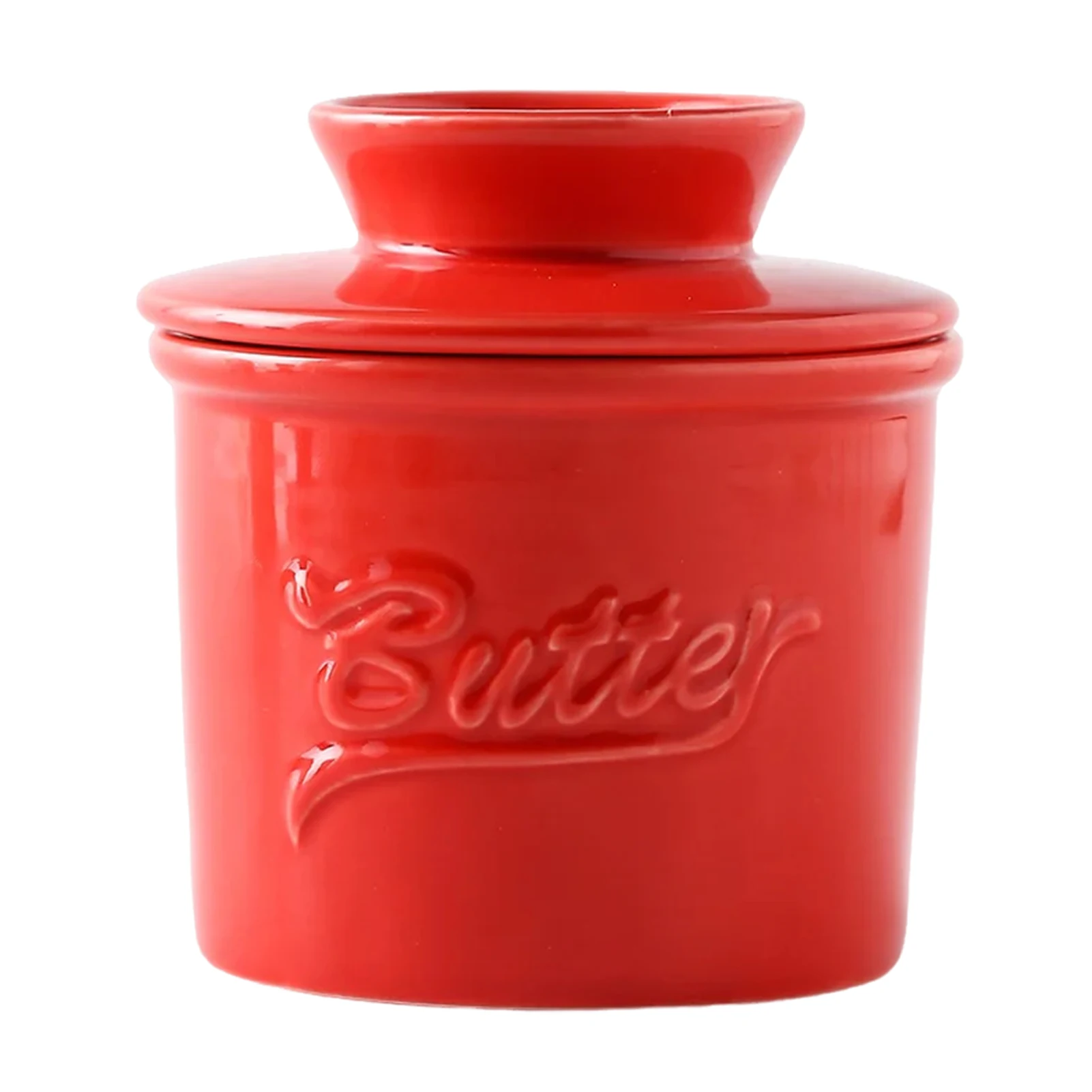 Ceramic butter storage container keeps butter soft and spreadable dish keeper suitable for convenient countertop storage