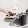 Sink Silicone Tray With Drain Soap Sponge Storage Holder Countertop Sink Scrubber Brush Soap Storage Rack Kitchen Organizer 5