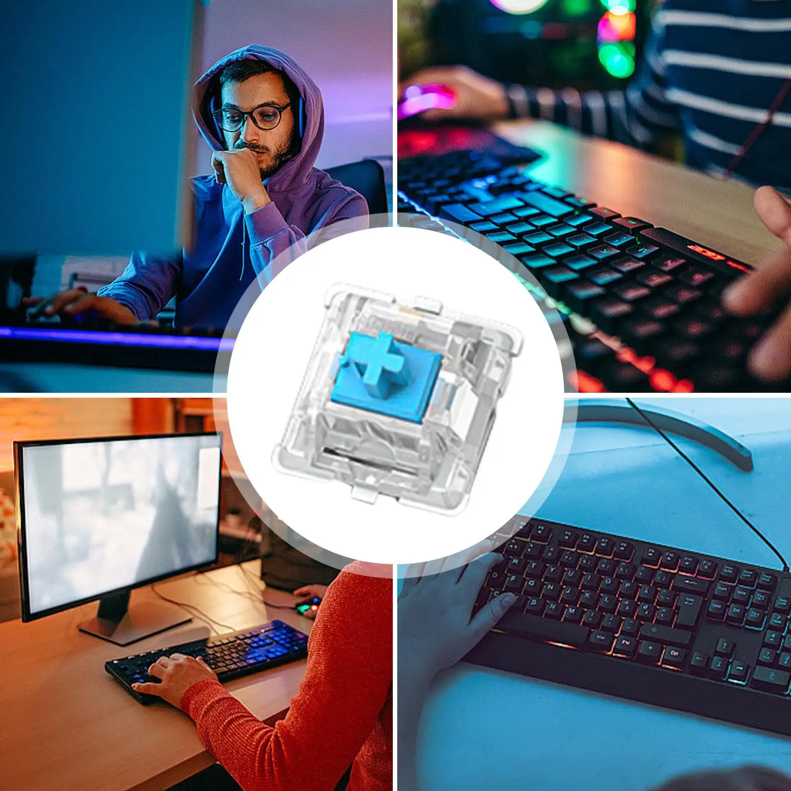 Silent Replacement Axis Clicky Linear Switch Backlit Mechanical Keyboard Switches Tactile Keyboard Cross Shaft Switches