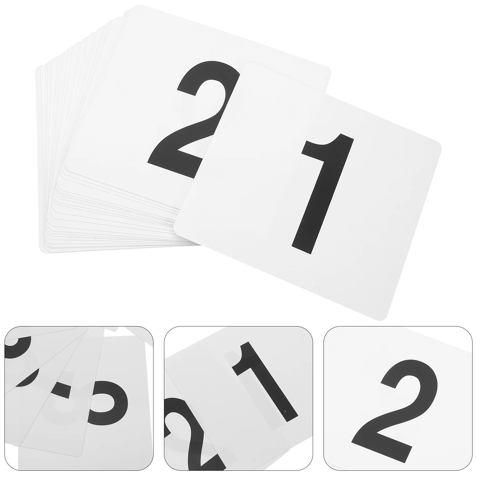 50 Pcs Double Sided Table Numbers Plastic Number Tags Restaurant Table Numbers Wedding Cards Party Supplies Place Cards