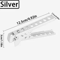 Portable Outdoor Aluminum Bowl and Pan Holder Clip - Heat - Resistant Camping Cookware Accessory (Silver)