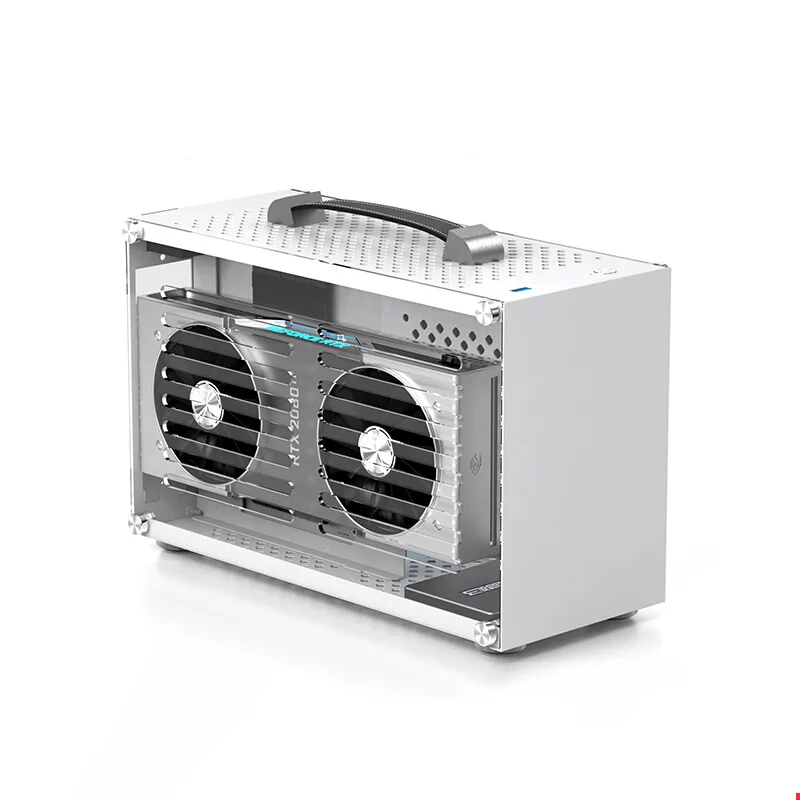 Pccooler I100 Pc Computer Casechassis Supporta I7 11700 Rtx3080 Psu Htpc Pc Custodia Da Gioco Tutta La Valigia In Alluminio Portatile Mini Itx