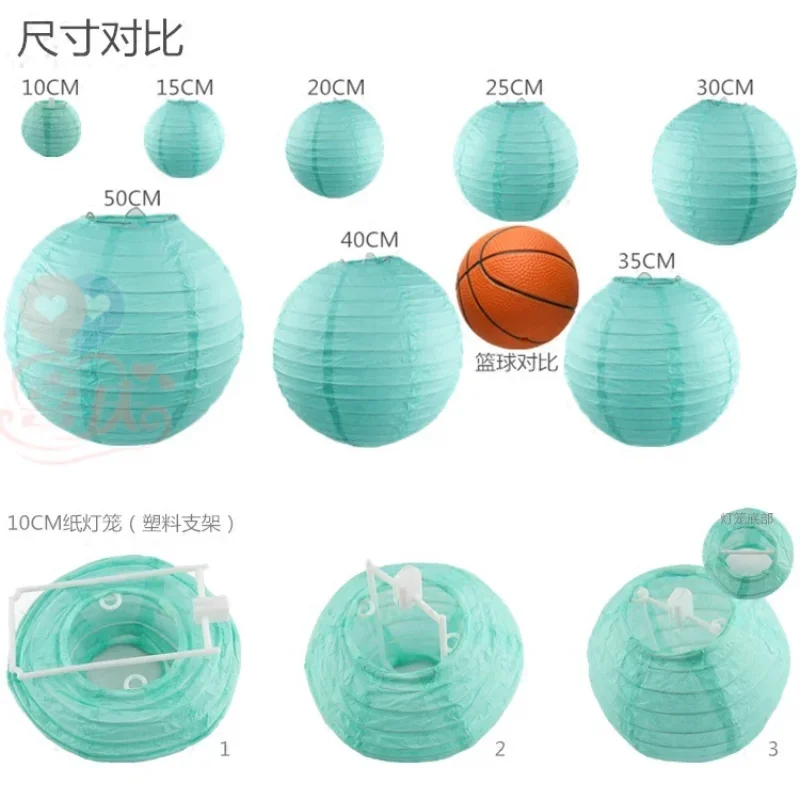 Diameter 4"-14"(10-15-20-25-30-40cm)Decorative Paper Lampion Ball Festival Chinese Paper Lantern Wedding Party Decoration DIY