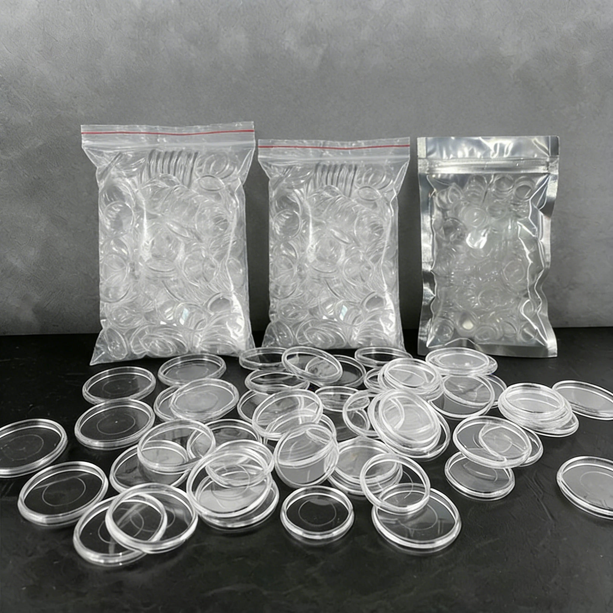 100pcs 투명 버섯 구멍 루즈 리프 바인딩 버클 18/24/28/32/38mm 노트북 사..