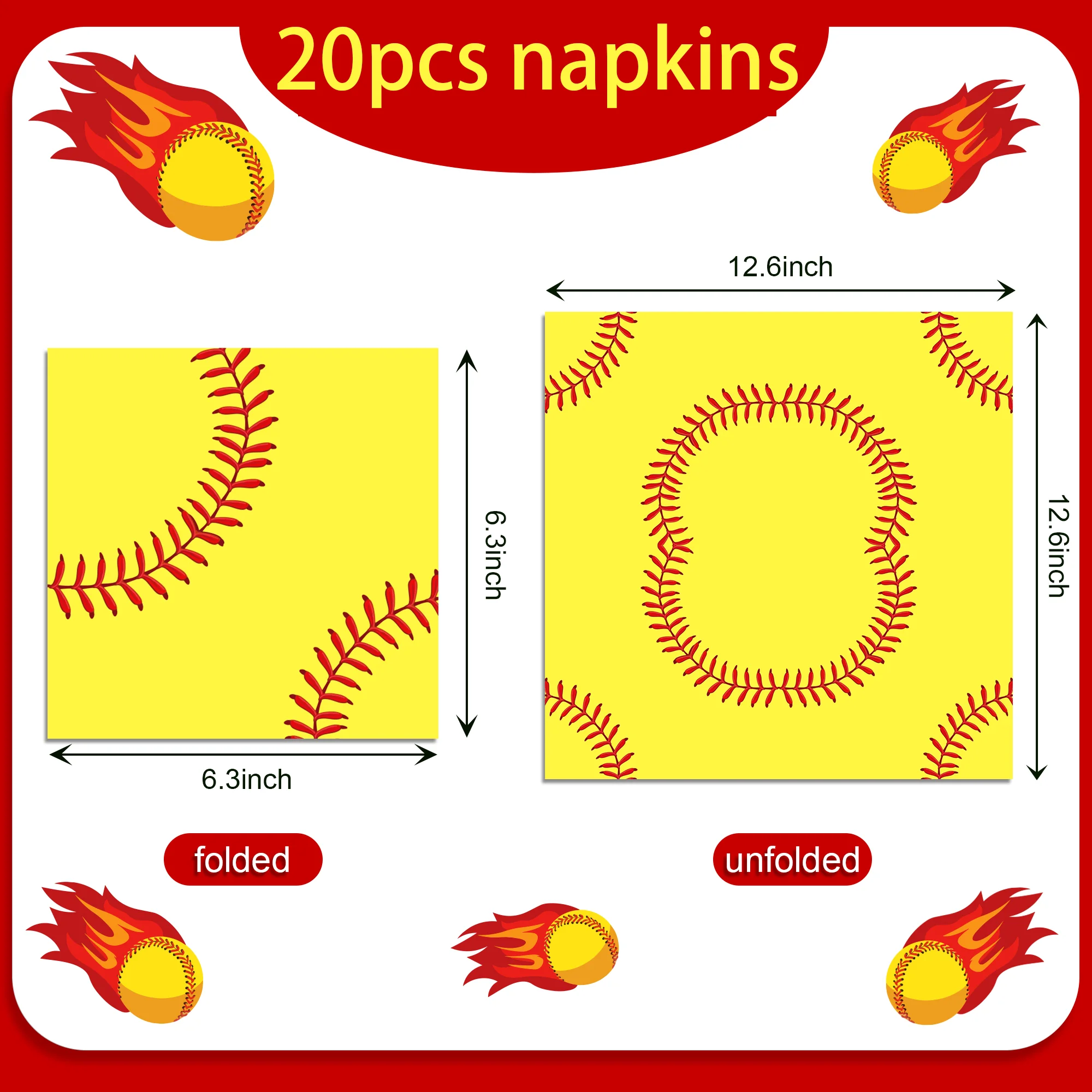 20 Stück 2-lagige Gastenservietten mit Sportmotiv, Eishockey, Bowling, Rugby, Baseball, Abendessen, Papier, Dingroom-Dekoration, Taschentücher für Geburtstagsfeier – Detail 14