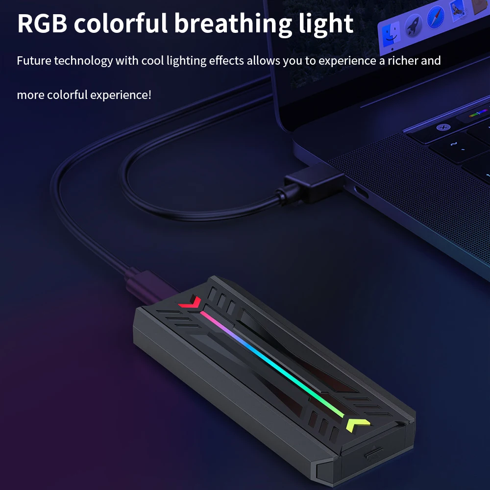티쉬릭 2230 2242 2260 2280 SSD NVME M.2 하드 드라이브 엔클로저 알루미늄 M2 듀얼 프로토콜 USB3.1 타입 C NGFF NVME 케이스 5/10Gbps