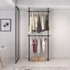 Adjustable Wall Mounted Drying Rack - Premium Carbon Steel, Heavy-Duty Design with 220.46lbs Load Capacity, Ideal for Laundry, 1