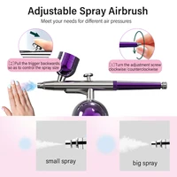 Rechargeable Airbrush with Compressor Portable Nail Art Air Brush Includes Spray Gun Tools for Nail Art Makeup Painting 2