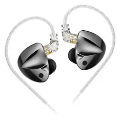 Premium KZ D-Fi HIFI Bass Earbuds with Customizable Sound and Noise Reduction (D-Fi Black NOMIC)