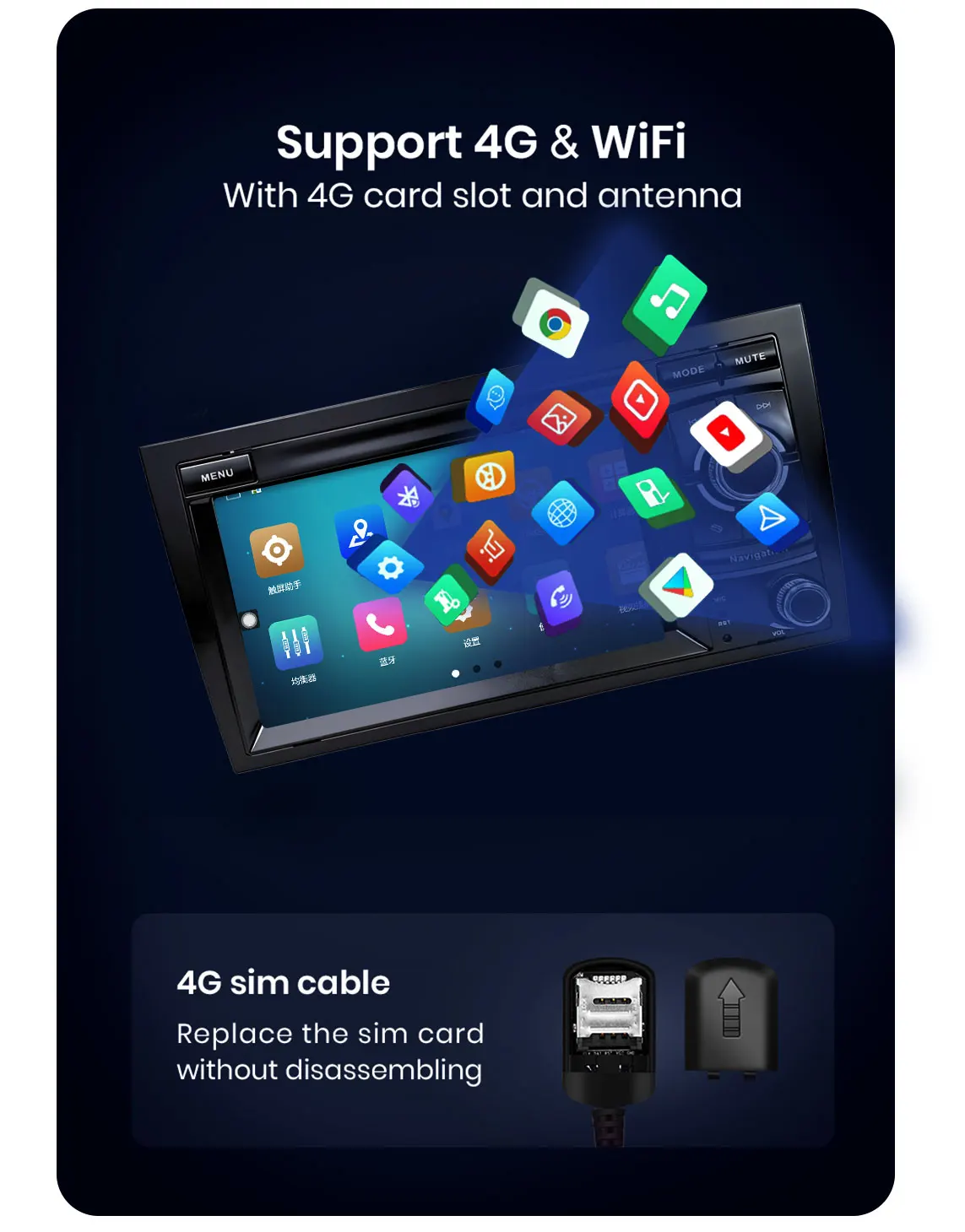 Radio de coche Multimedia inalámbrico Carplay para Audi A4 B6 B7 S4 RS4 2002-2012 CHSTEK Bluetooth Android GPS WIFI 4G pantalla automática estéreo 4