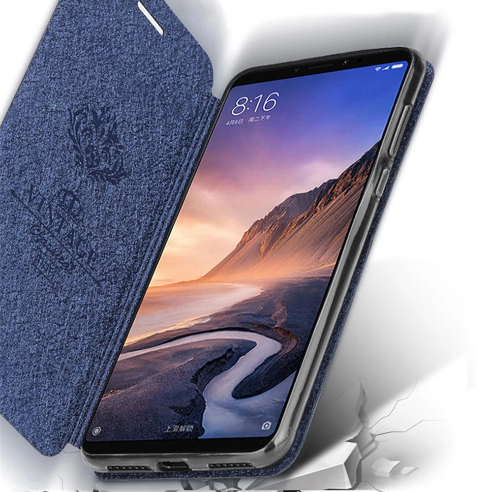 flip case for xiaomi poco f1 case xiaomi pocophone f1 cover leather back soft tpu silicon mofi luxury case xiaomi poco f1 house images - 6