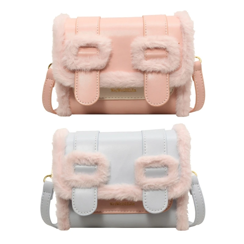 

Универсальная плюшевая женская сумка через плечо Мягкие и удобные сумки через плечо Просторное внутреннее пространство подходит