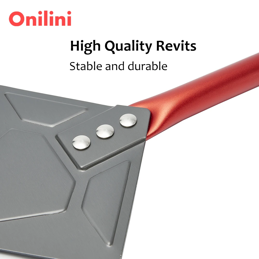 Pizza Peel 9 inch Hard Anodized Pizza Turning Peel Perforated Pizzas Peel Almuinum Alloy Handle Pizza Shovel Paddle with Free Spoon