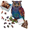 Owl Wooden Animal Puzzle DIY Crafts Brain Trainer Puzzles Game for Kids Adult Educational Wood Toy Gift Medium Difficulty Jigsaw 3