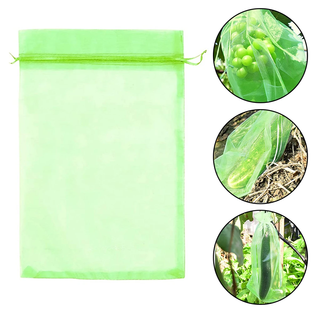 

Защитные мешки для фруктов 100, сетчатые уличные мешки для фруктов с защитой от насекомых и птиц, 20*15 см, аксессуары для садовых инструментов