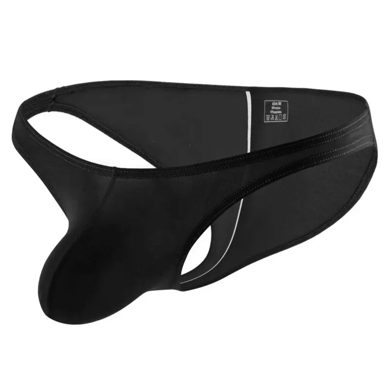 Men's Sexy Underwear Low Waist Ice Silk Men Briefs Translucent Bikini Skinny Breathable Briefs Man Srting Man Underpants