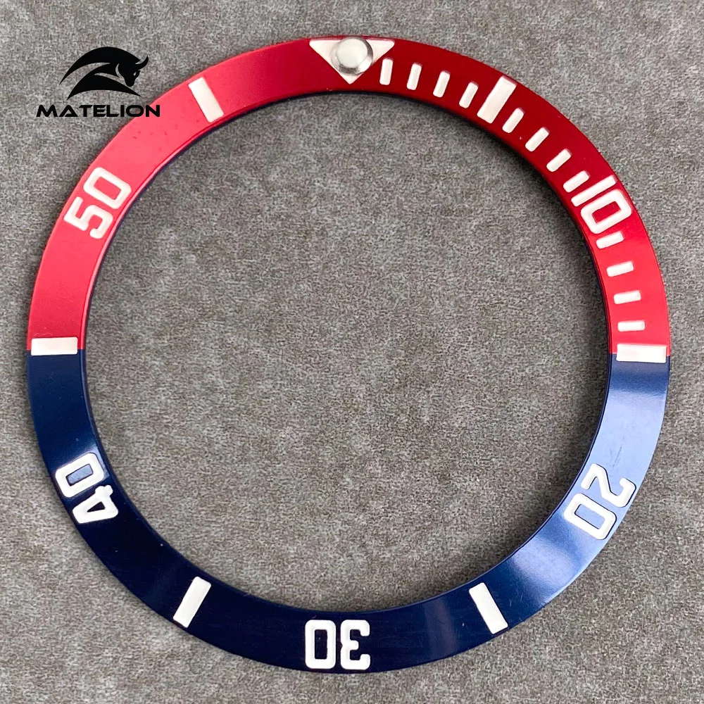 Ceramic Alloy Watch Bezel Insert Ring - 38mm Slope Fit for 40mm Watch Case, Men's Diving Watch Accessory