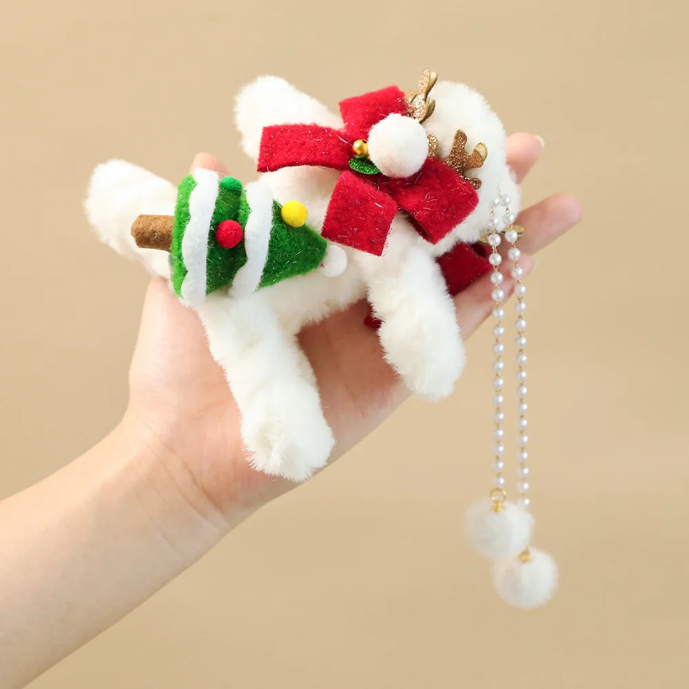 

Cute Christmas Plush Grab Clip Autumn Winter Bow Tassel Headwear Hairclip 2024 New Fashion Women Christmas Hair Accessories