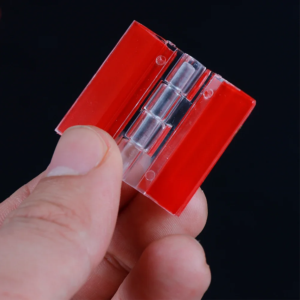 Cabinet Hinges 10Pcs Transparent Plastic Folding Hinges Durable Clear Acrylic Hinge Tools Furniture Cabinet Door Hinges