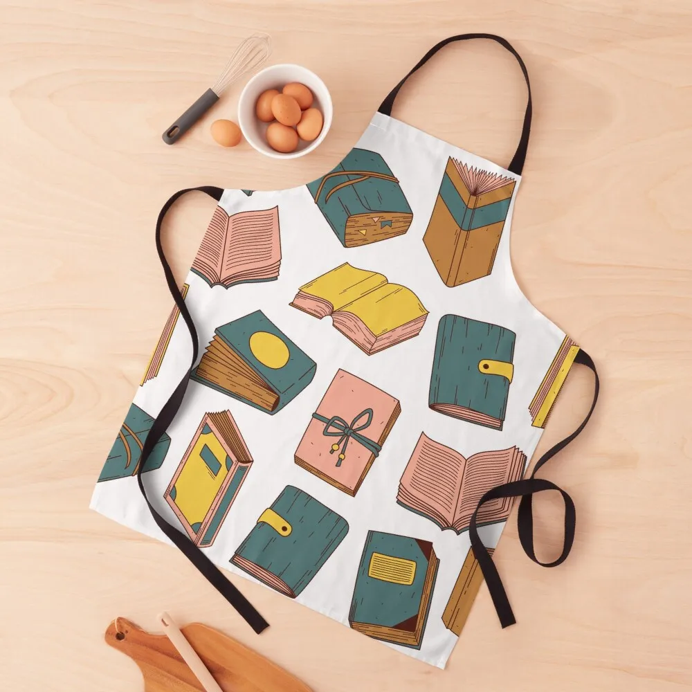 

Raining books Apron Korean with pockets Apron