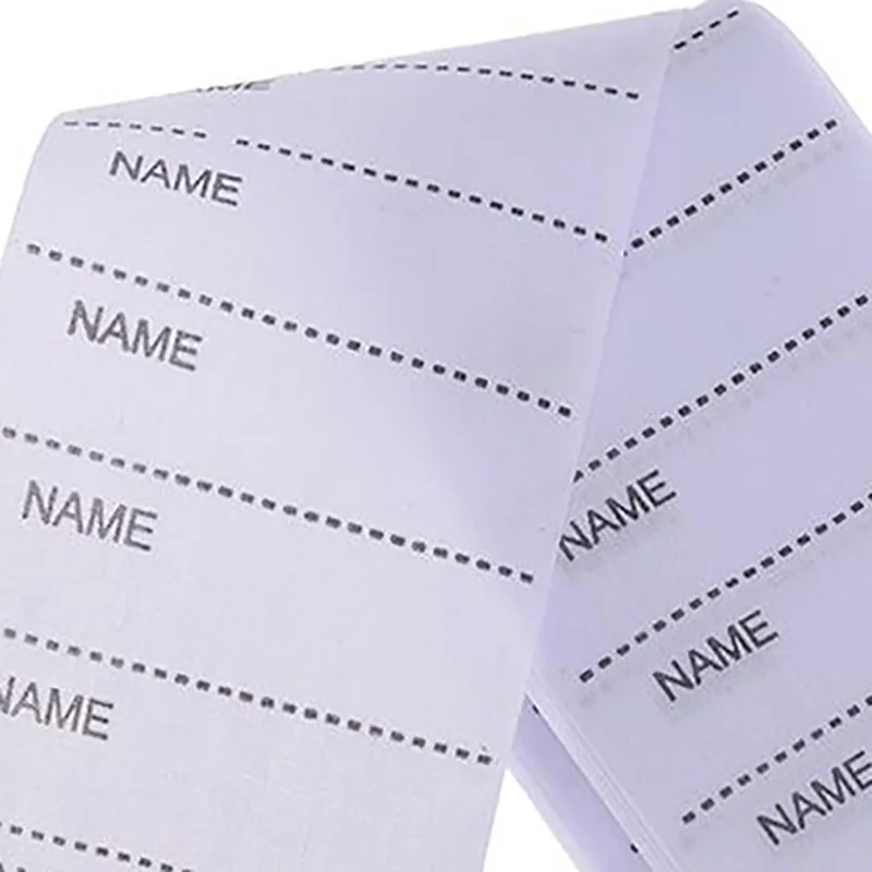 100pc Iron on Name Labels for Clothing & Fabrics - Turkey