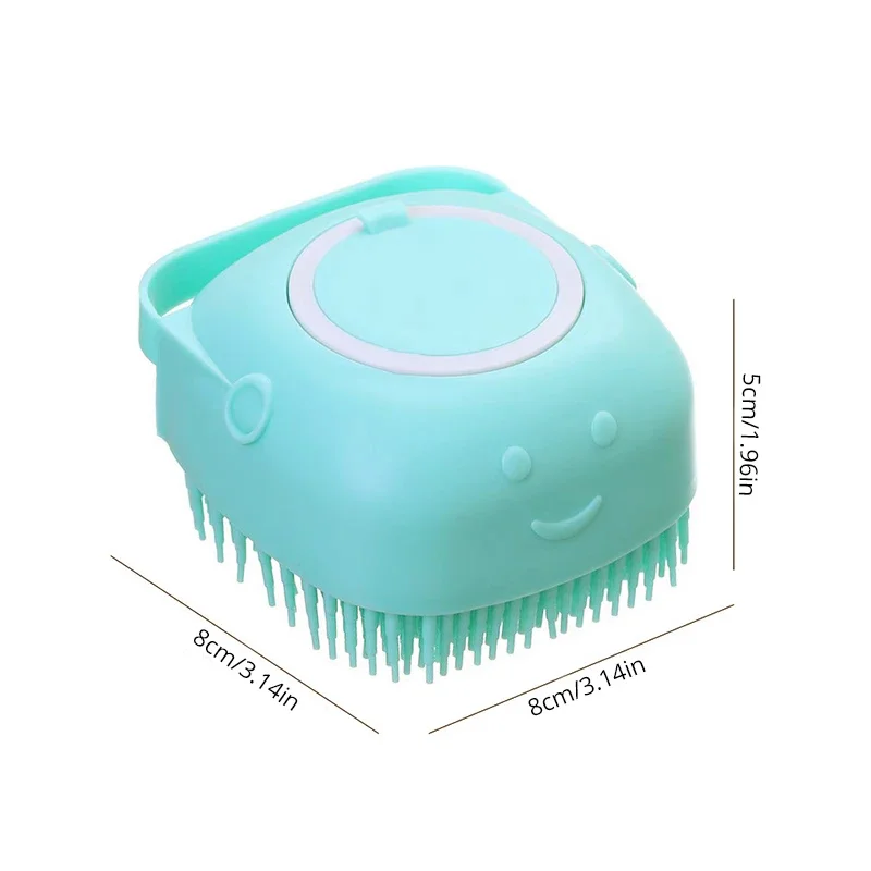 1pcs Bathing Brush Soft Silicone Massager Shower Gel Bathing Brush Clean Tools Comb Hair Dog Cat Pet Cleaning Grooming Supplies 2