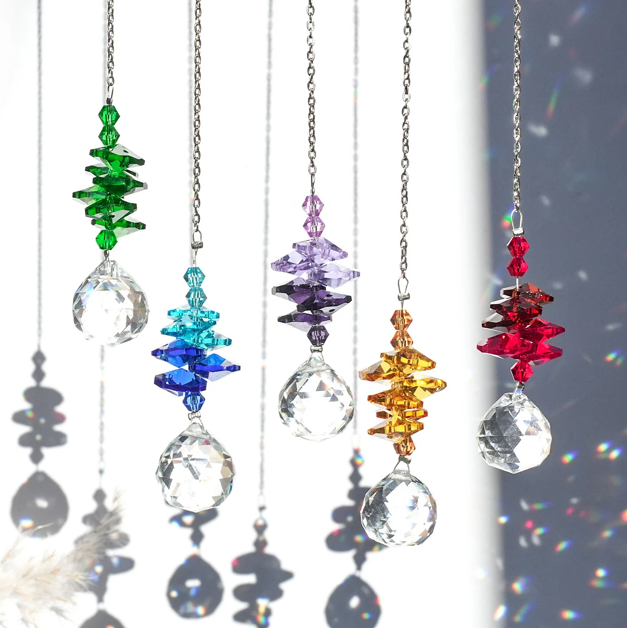 Crystals-Glass-Pendants-Rainbow-Collection-Hanging-Suncatcher-For ...