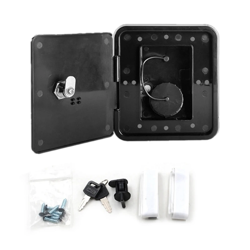 

U90C Caravan-Square Gravity-Fresh Water Inlet-Filling Pan for Hatch Cover Lockable RV Trailer Pressure Port Integrated Water