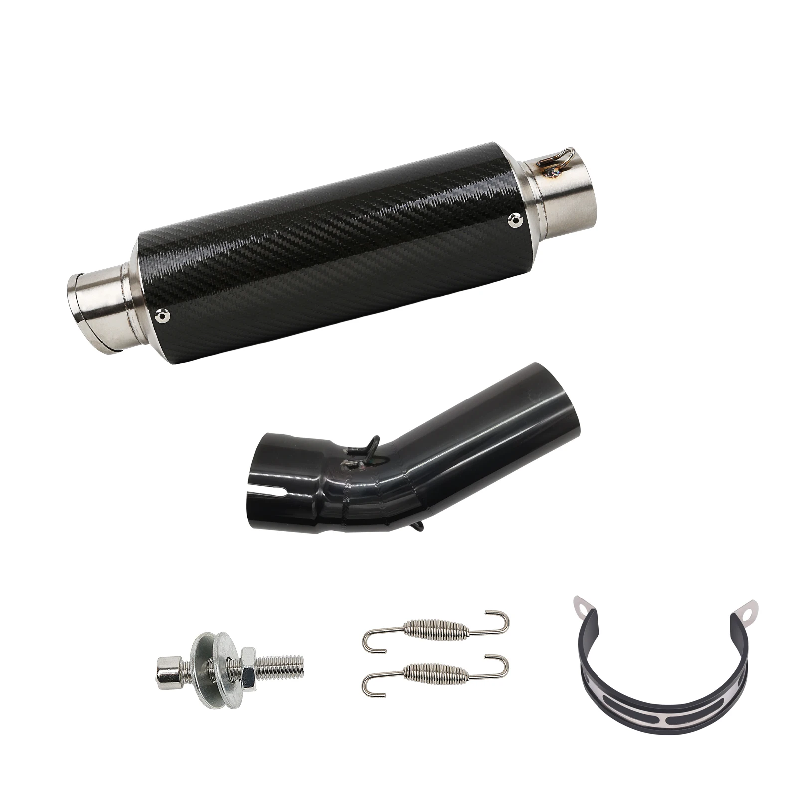 

Para kawasaki ninja zx10r ZX-10R motocicleta escape sistema modificado tubo de ligação do meio silenciador carbono db 2011-2023