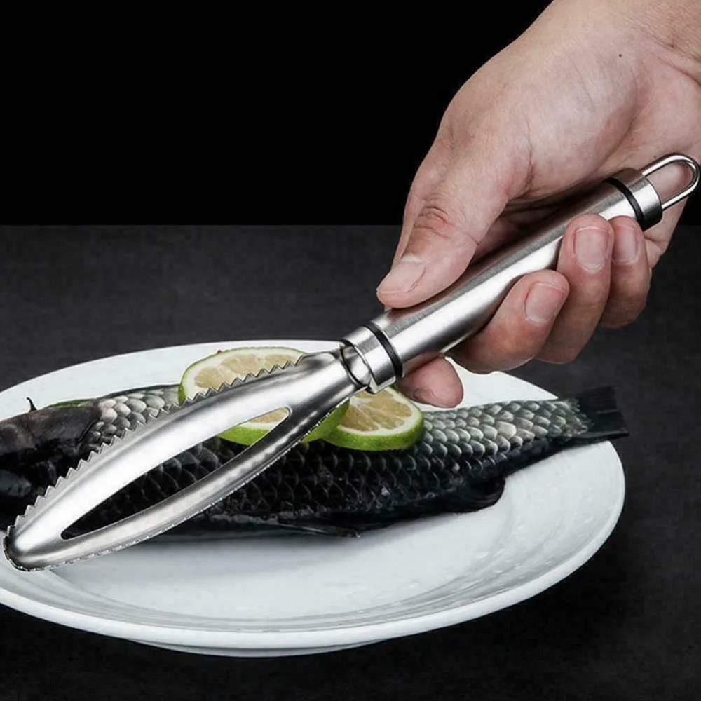 Silver Stainless Steel Fish Scale Removal Tool